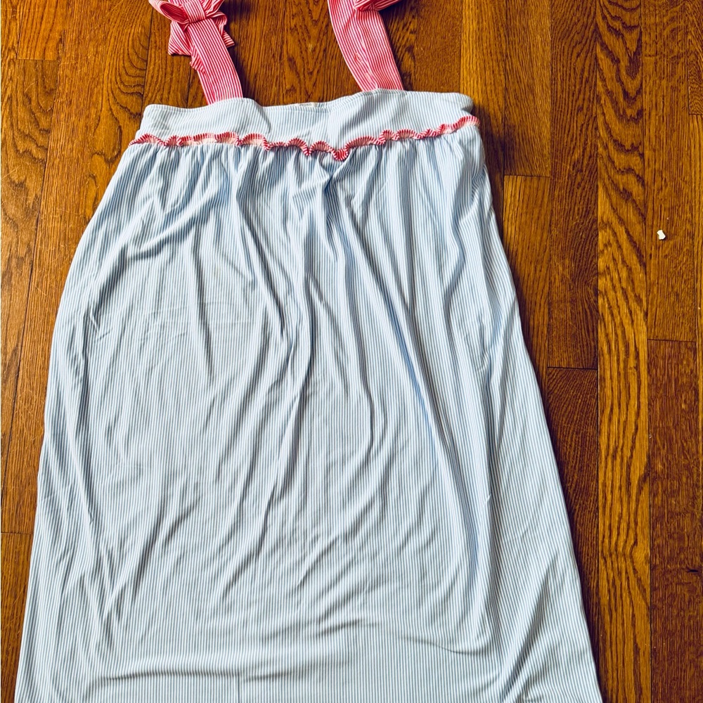 Crown and IvyStriped Dress with Pink bows and Accents NWOT